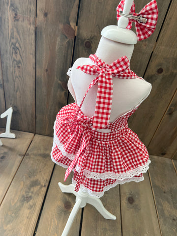 Ekose Vintage 3 lü set Kırmızı Ekose Vintage 3 lü set Kırmızı
