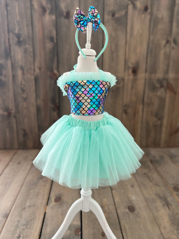 Etek , Büstiyer & Taç seti( 3 lü set )DENİZ KIZI Mermaid Etek , Büstiyer & Taç seti( 3 lü set )DENİZ KIZI Mermaid