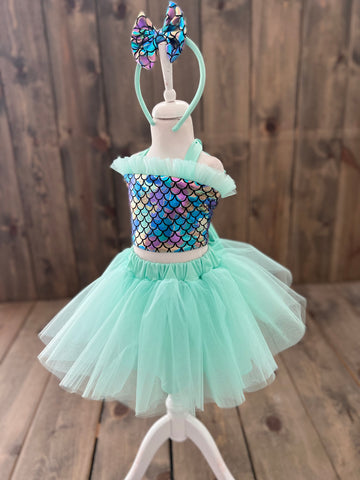 Etek , Büstiyer & Taç seti( 3 lü set )DENİZ KIZI Mermaid Etek , Büstiyer & Taç seti( 3 lü set )DENİZ KIZI Mermaid