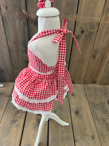 Ekose Vintage 3 lü set Kırmızı Ekose Vintage 3 lü set Kırmızı