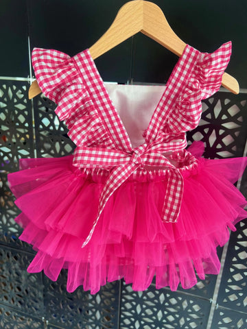 BARBIE FUŞYA EKOSE BASIC TULUM( TÜTÜLÜ) BARBIE FUŞYA EKOSE BASIC TULUM( TÜTÜLÜ)