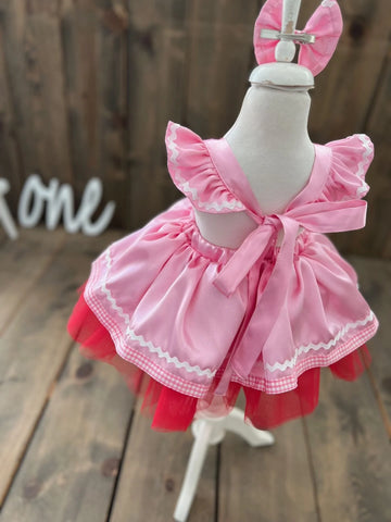 GINGERGIRL ROMPER PEMBE (SATEEN) GINGERGIRL ROMPER PEMBE (SATEEN)