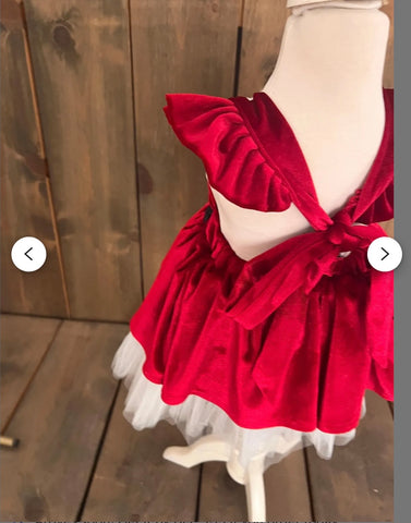 SANTA BABY TÜTÜ ETEKLI KADİFE TULUM