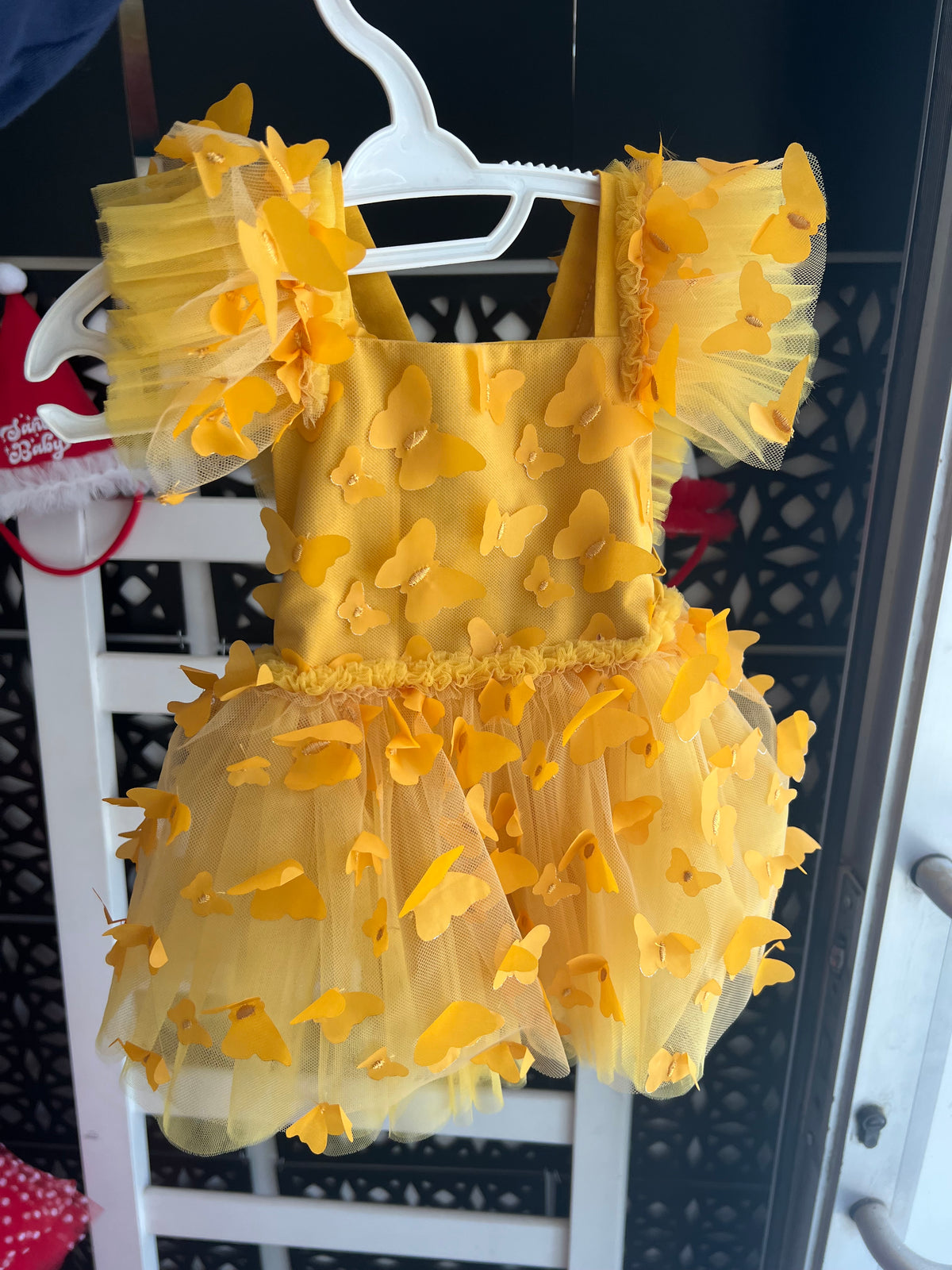 1 yaş Sarı kelebek elbise tulum