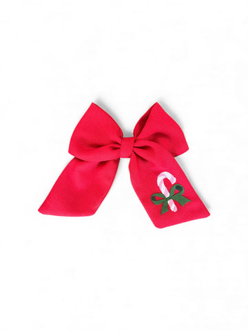 Nakışlı Klasik Tulum Kırmızı Yılbaşı temalı Baston şeker