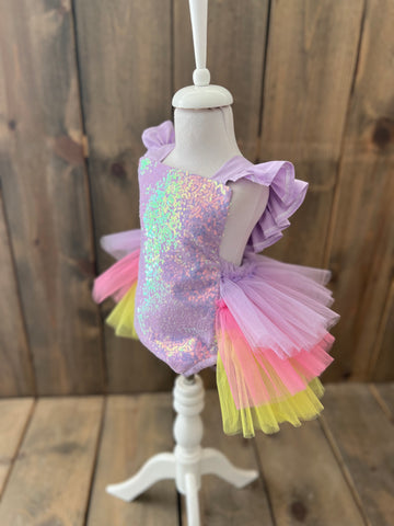 LILA UNICORN ROMPER KLASIK