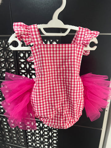 1 yaş Ekose tütülü kostüm